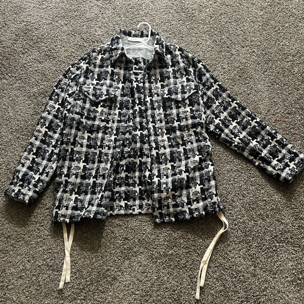 Black and White Tweed Jacket